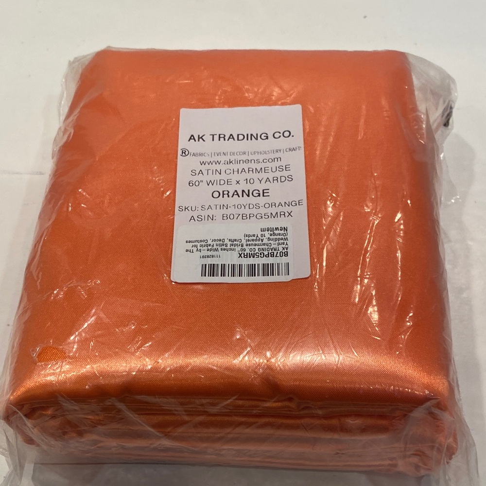 NIP Satin Charmeuse Fabric 60” Wide x 10 yards